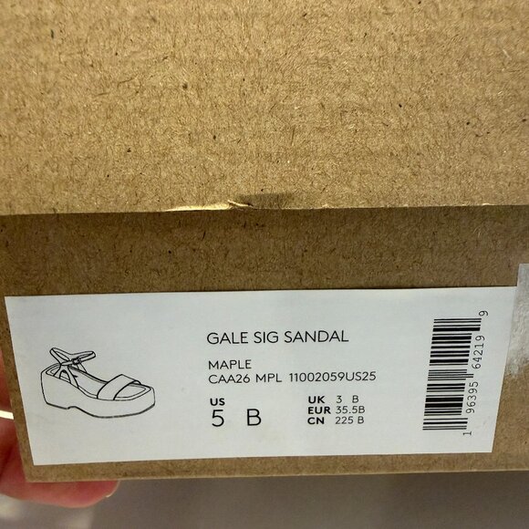 NWB Women's Coach Signature Gale Wedge Sandal Espadrille Maple US 5B /EUR 35.5B - Picture 5 of 6